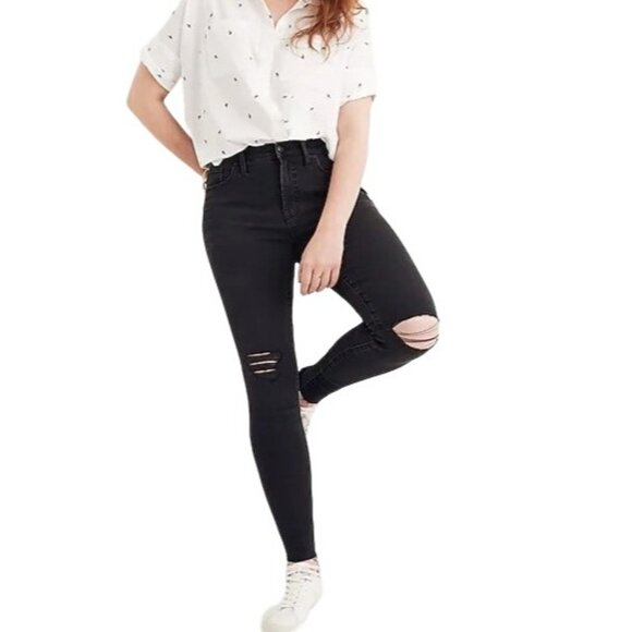 Madewell Denim - (5 for $25) Madewell 9" Mid-Rise Skinny Jeans in Black Sea size 24
